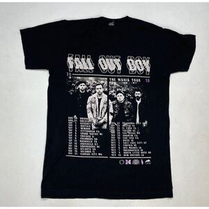 Fall Out Boy The Mania Tour 2018 Graphic T-shirt Women Small Black Music
